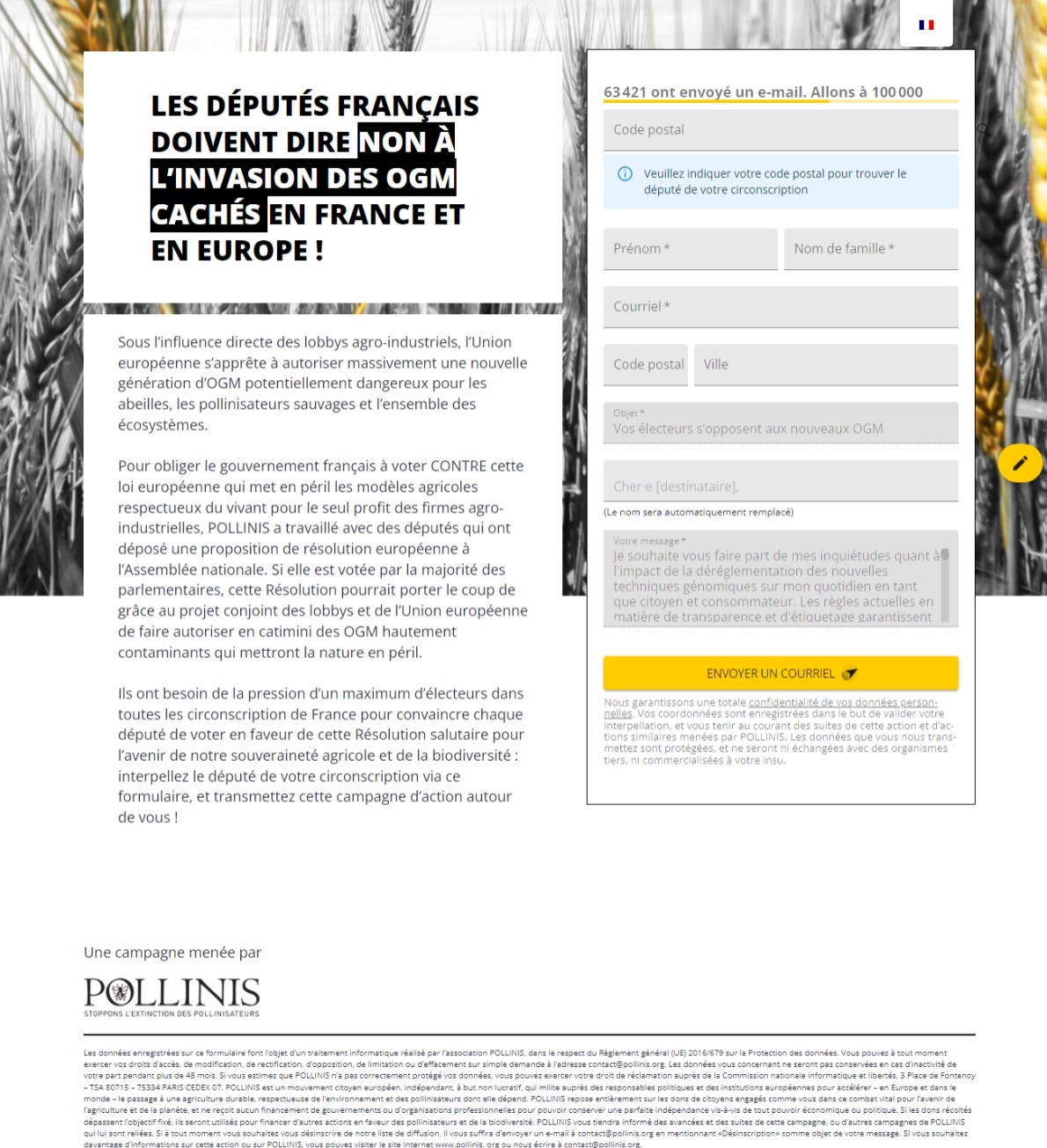 Non aux nouveaux OGM en France